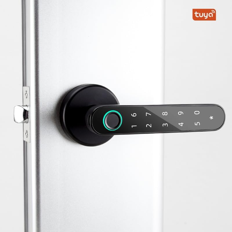 Xenocam Fingerprint Smart Door Lock Keyless Entry 3-In-1 Door Lock, Smart Lever Unlock by Fingerprint/Keypad/Code/Key for Home, Hotel, Apartment, Office, Bedroom image number 2