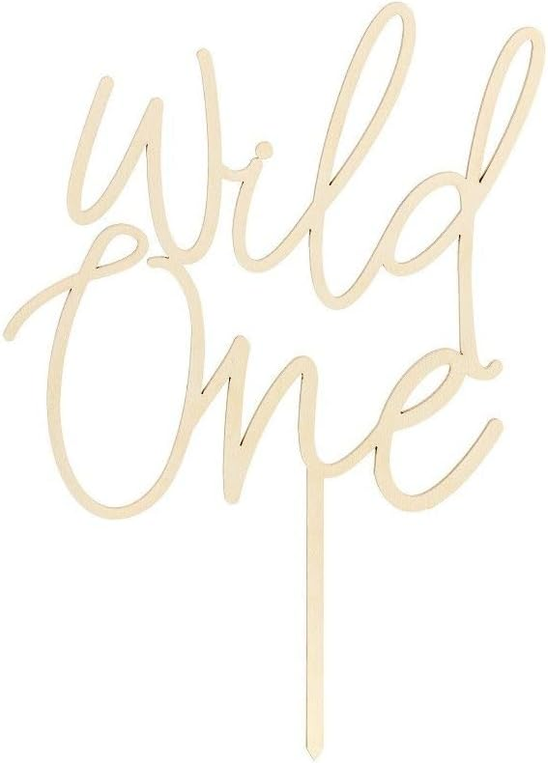 Luck and Luck Gold Wild One Birthday Cake Topper |1St Birthday Party Cake | Childrens Cake Topper | 1St Anniversary Cake Decoration | 1St Birthday Cake | Food Decoration