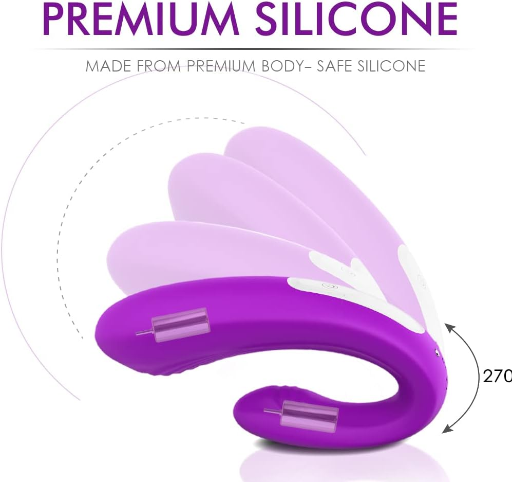 Rechargeable Clitoral & G-Spot Vibrator, Waterproof Couples Vibrator with 9 Powerful Vibrations, Wireless Remote Control Clitoris G Spot Stimulator Adult Sex Toy for Women Solo Play or Couples Fun