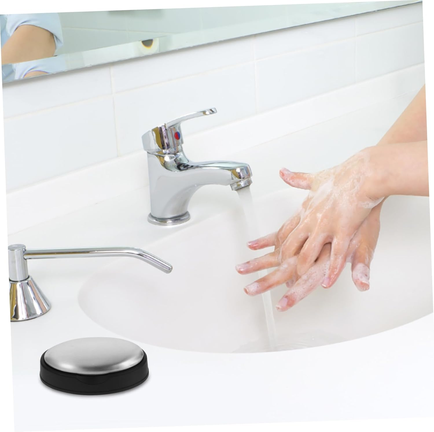 JECOMPRIS 304 Stainless Steel Odor Removing Soap Bar Portable Metal Kitchen Gadget for Odor Absorption Hand Cleaning Tool for Home Use image number 1