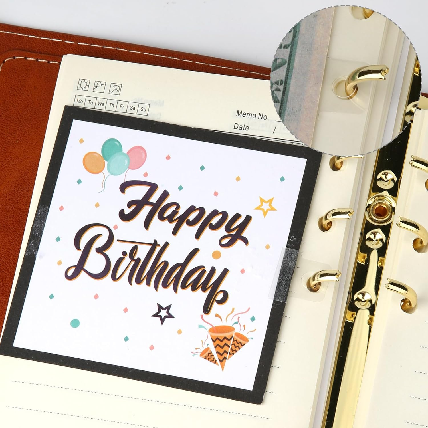 BOXOB 300Pcs Binder Hole Reinforcement Stickers, Self-Adhesive Hole Punch Reinforcement Labels for Loose Leaf Paper Ring Binders Notebooks DIY Scrapbook Photo Album Office School Supplies image number 2