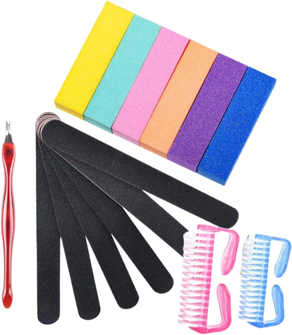 Minkissy Nail Art Tool Supplies Square Nail Polishing Strip Set High Bounce Polish Files Sanding Blocks For image number 5