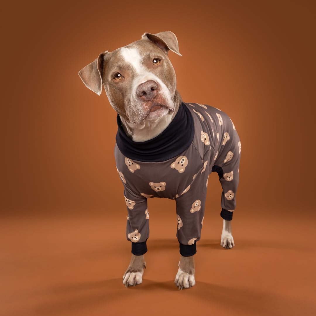 Spark Paws Dog Pyjamas - Made for Your Dog'S Wellbeing: Signature 4-Way Stretch Material, Soothing Fleece Lining and Precise Fit Technology - Bear Black - S image number 3