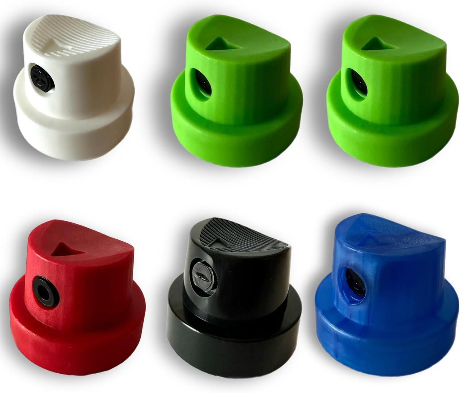 6Pc (1 Pk) Replacement Female Spray Paint Caps Variety Pack Aerosol Spray Can Cap Tips Nozzles DIY Home Improvement Projects Pro Tagger Artists Art Street Art Tips - Made in USA image number 2