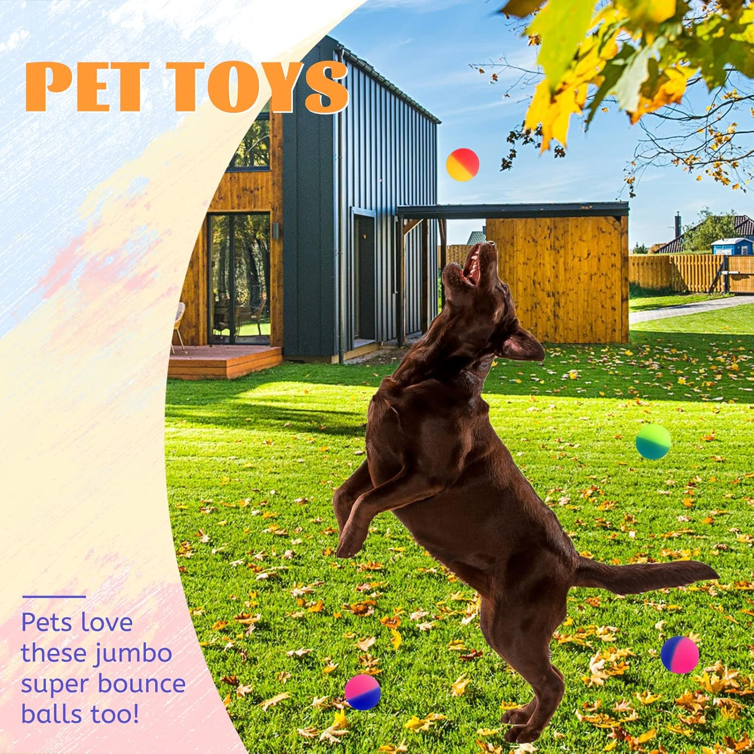 Irrmshr 18 Pcs Bouncy Balls for Kids,45 Mm Jumbo Super Bouncy Balls,Rubber High Bouncing Balls in Bright Assorted Multi Colors for Boys Girls Birthday Party Favors Carnival Prizes image number 5