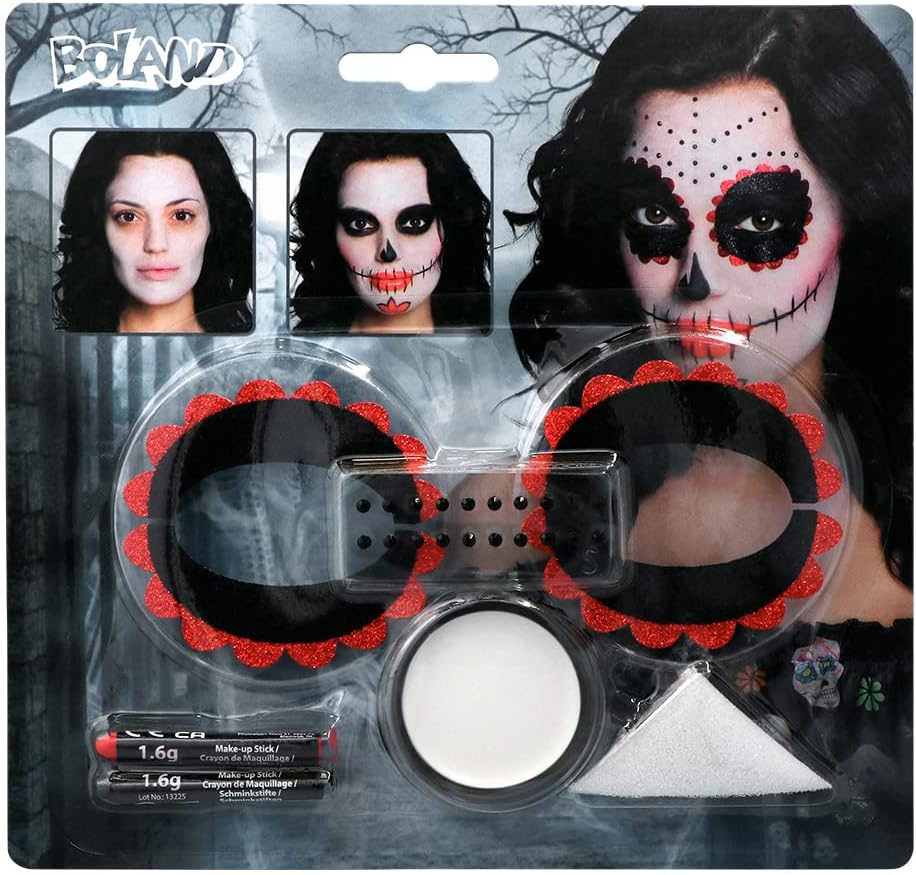 Boland 45085 Zombie Make-Up Set, Multi-Piece Makeup Set for Carnival or Halloween, Make-Up for Fancy Dress Costumes