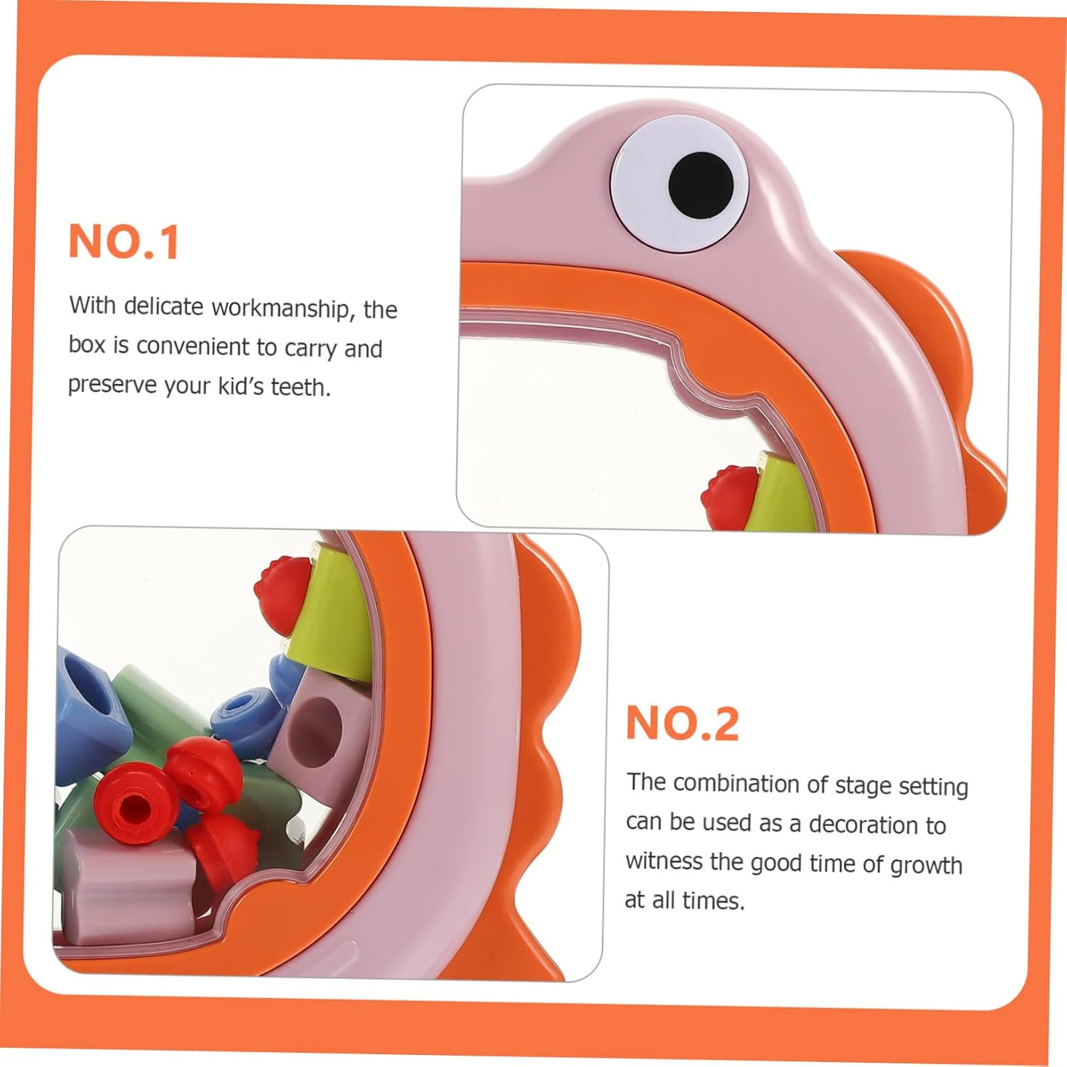 Teeth Storage Box Fetal Hair Saver Tooth Keepsake Box for Newborns Boys and Girls image number 4