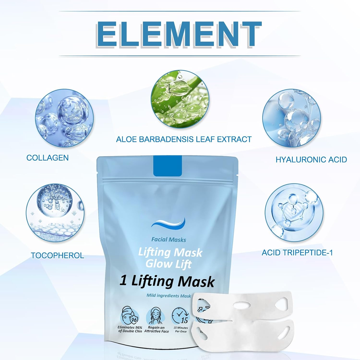 Chinology Double Chin Lifting Mask,Chinology Firming Chin Lift Mask, V-Line Face Lifting,Hydrating & Nourishing Treatment for All Skin Types(2 Pcs) image number 6