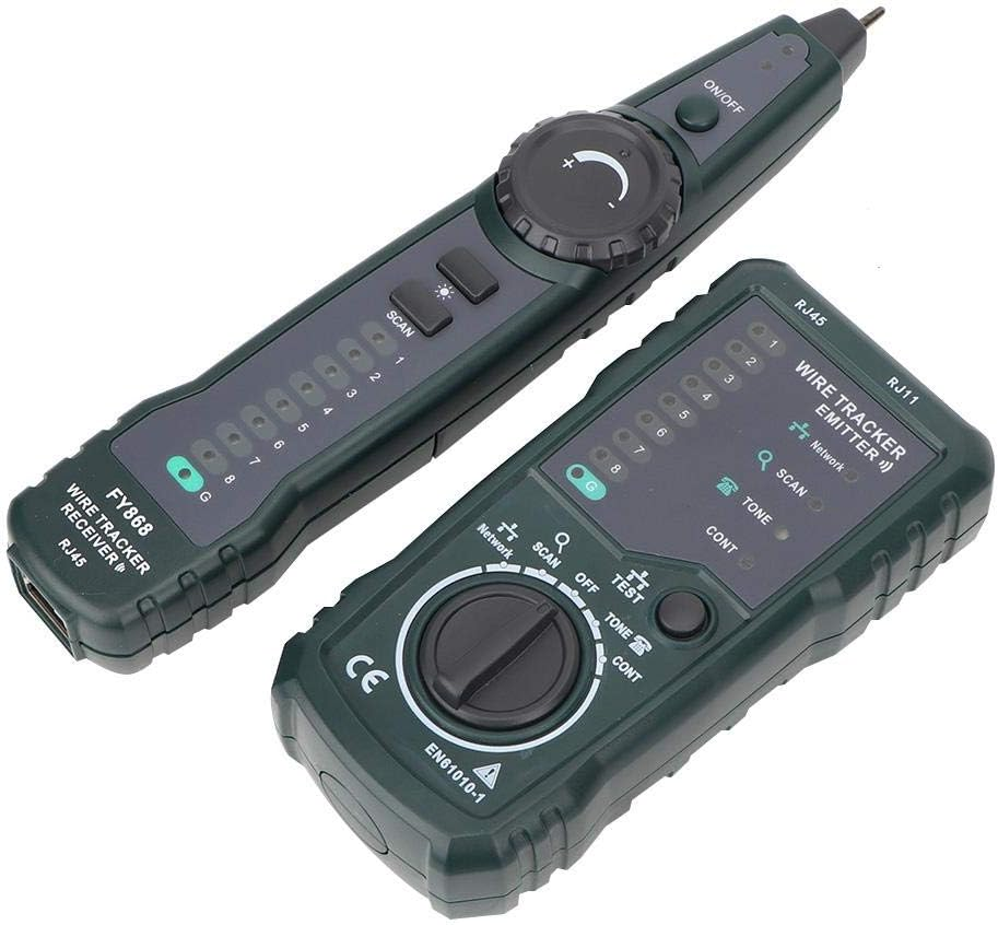 Network & Telephone Cable Tester Kit, Sensitive Green Multifunction Portable Rj45 Rj11 Cable Tester, for Telecommunication Engineer Network Maintenance Engineer image number 6