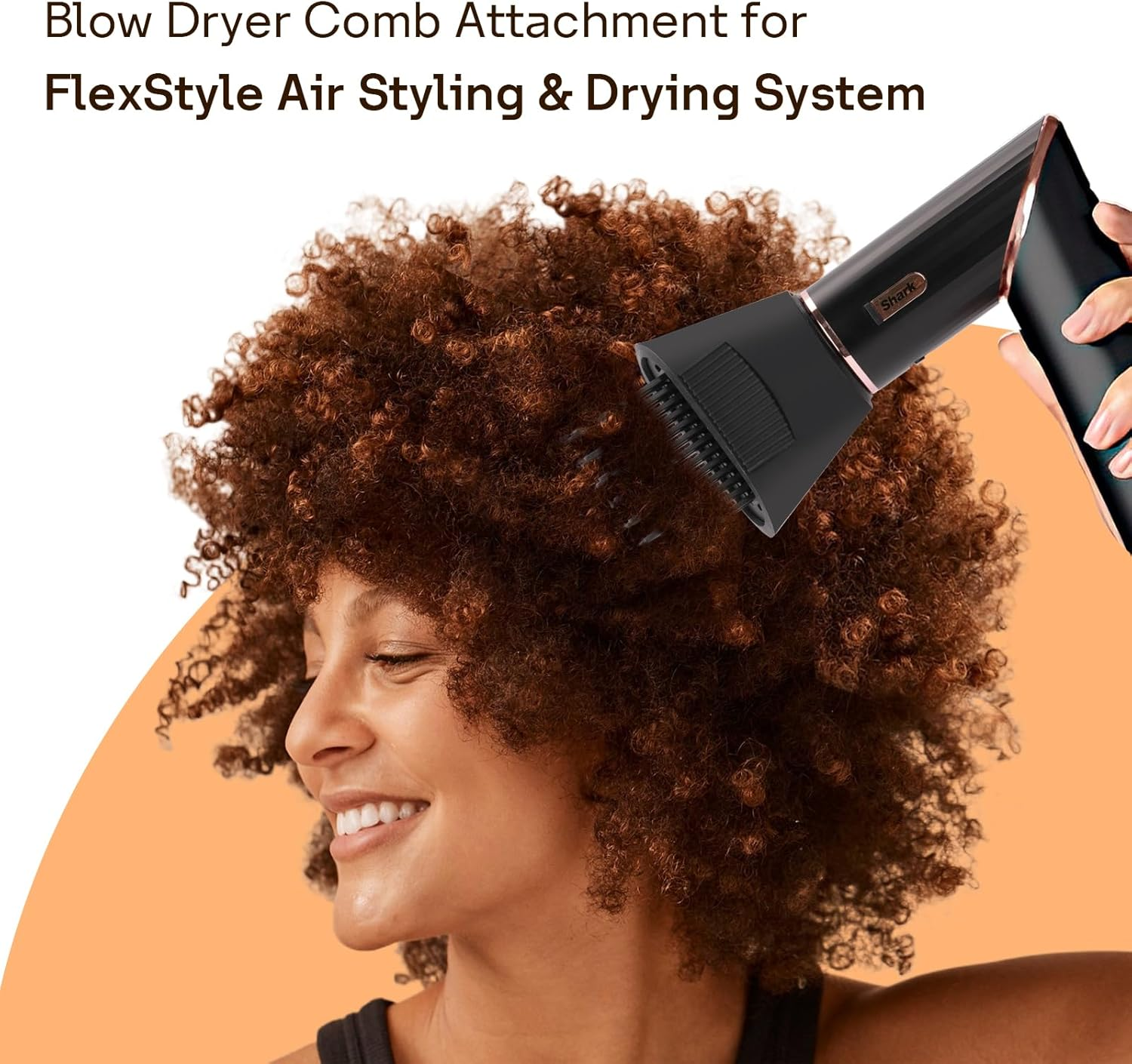 Wide Tooth Comb for Shark XSKHD4WTCB Flexstyle, Comb Attachment for Shark Flexstyle Air Styling & Drying System, Styling Tool for Curly and Coily Hair image number 6