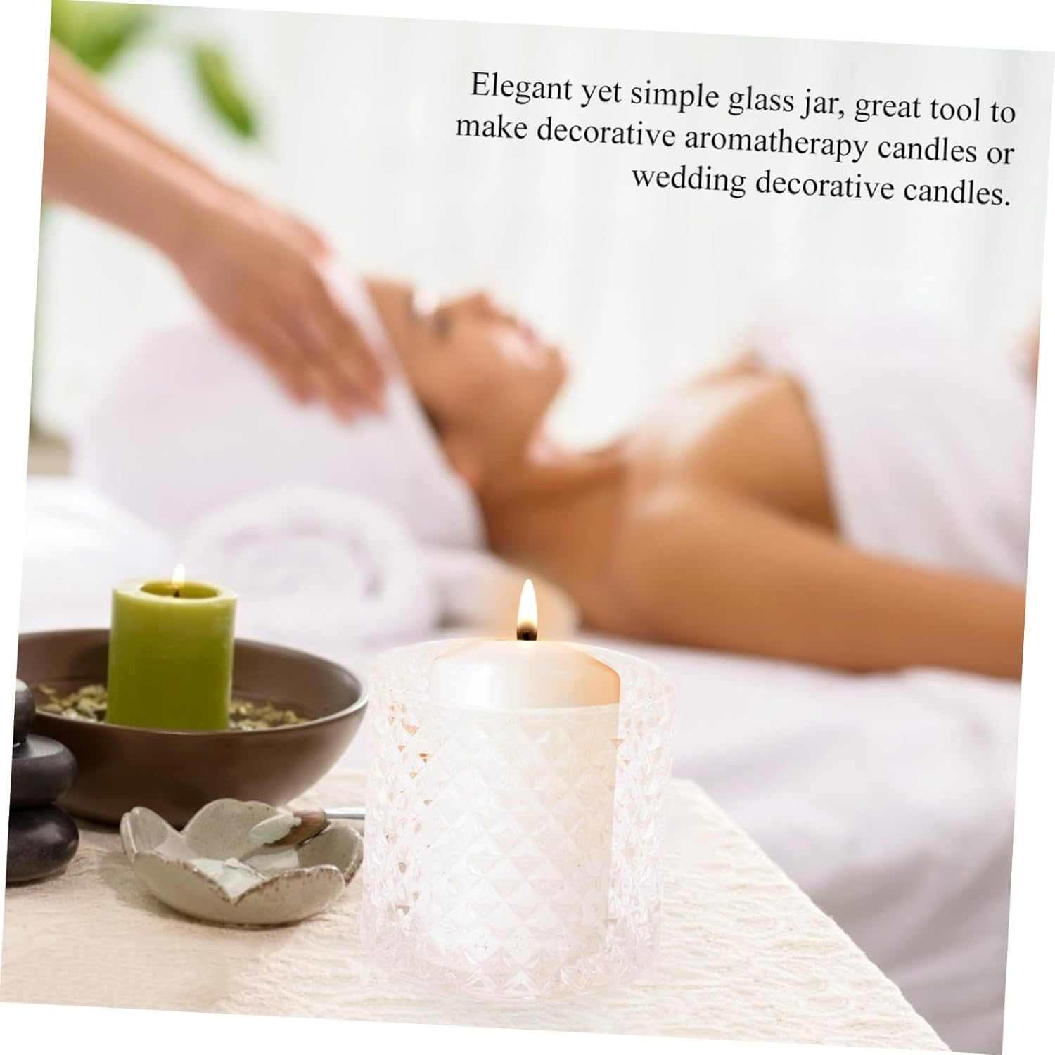 Levemolo Scented Candle in Glass Jar for Home Decoration for Making Candles Glass Jars for Kitchen Storage Use as Candy Dish for Party Favors image number 1