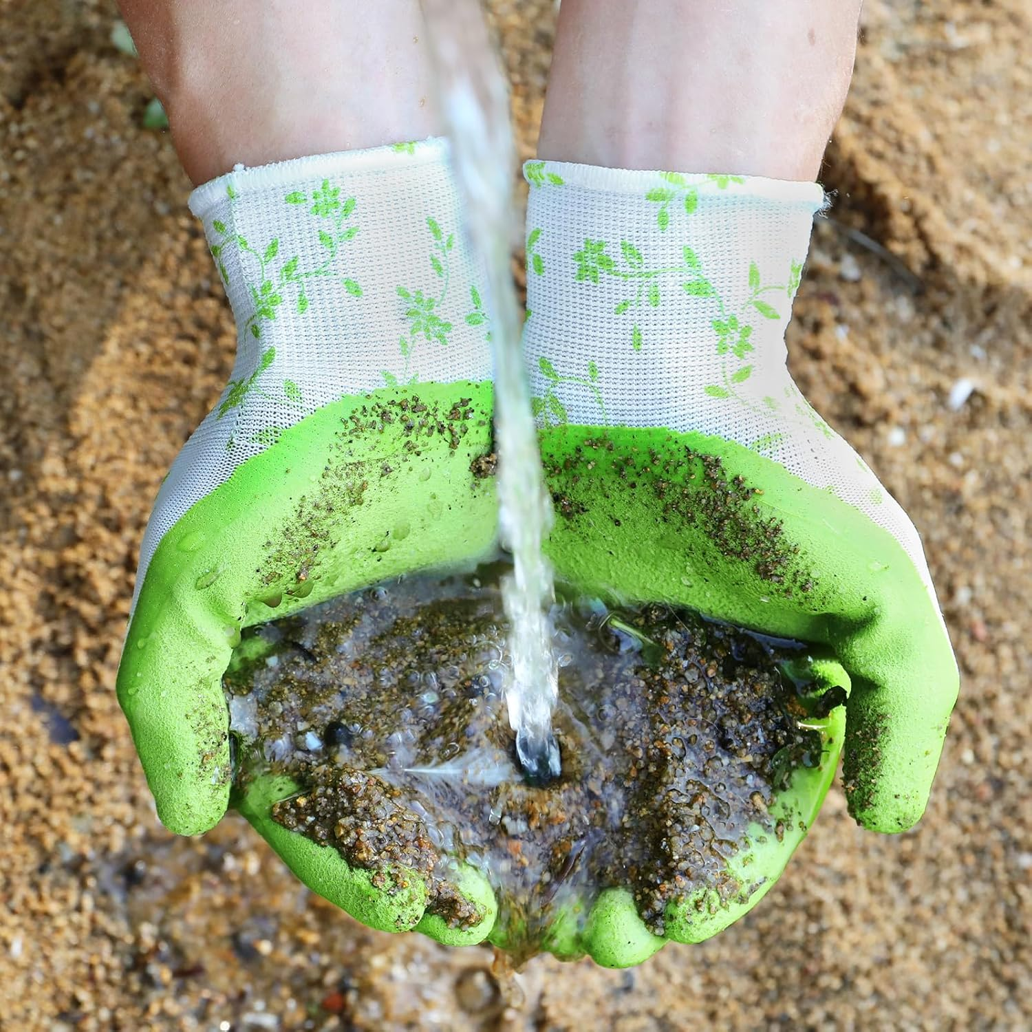 Gardening Gloves for Women, 6 Pairs, Rubber Coated with Grip, Breathable Work Gloves for Yard Garden, Outdoor Indoor Protective image number 6