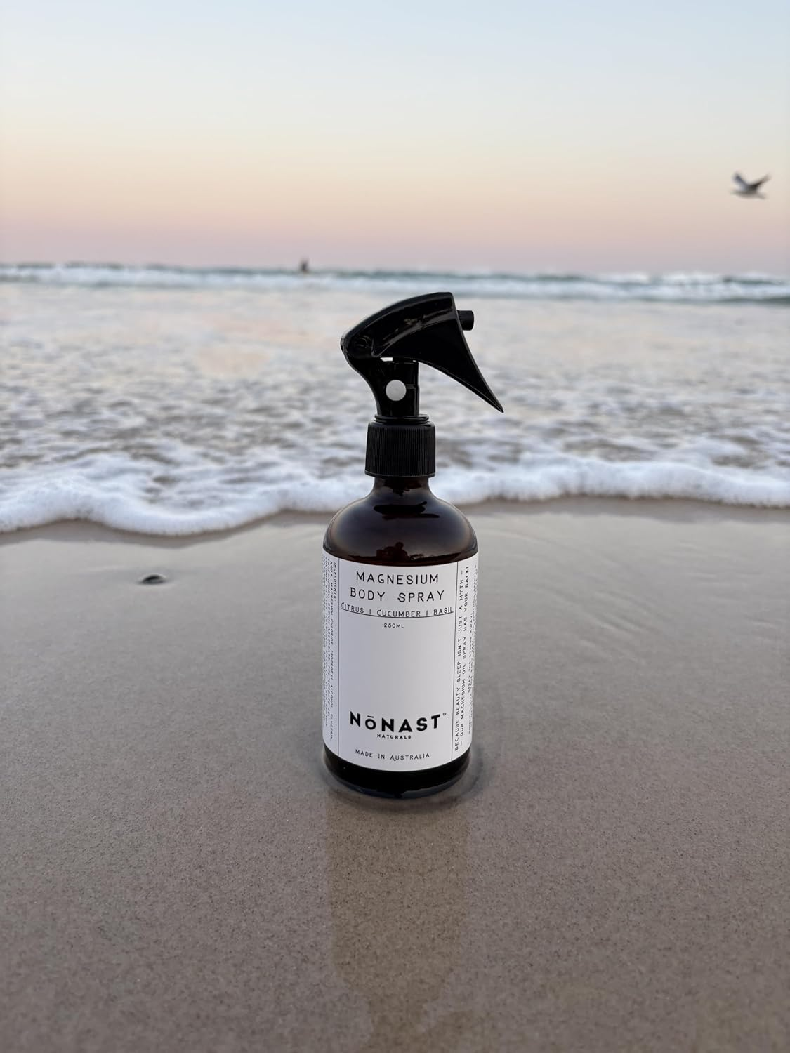 NONAST Magnesium Body Spray 250 Ml &ndash; Citrus Cucumber Basil | Fast-Absorbing Magnesium Oil for Relaxation & Muscle Recovery image number 1