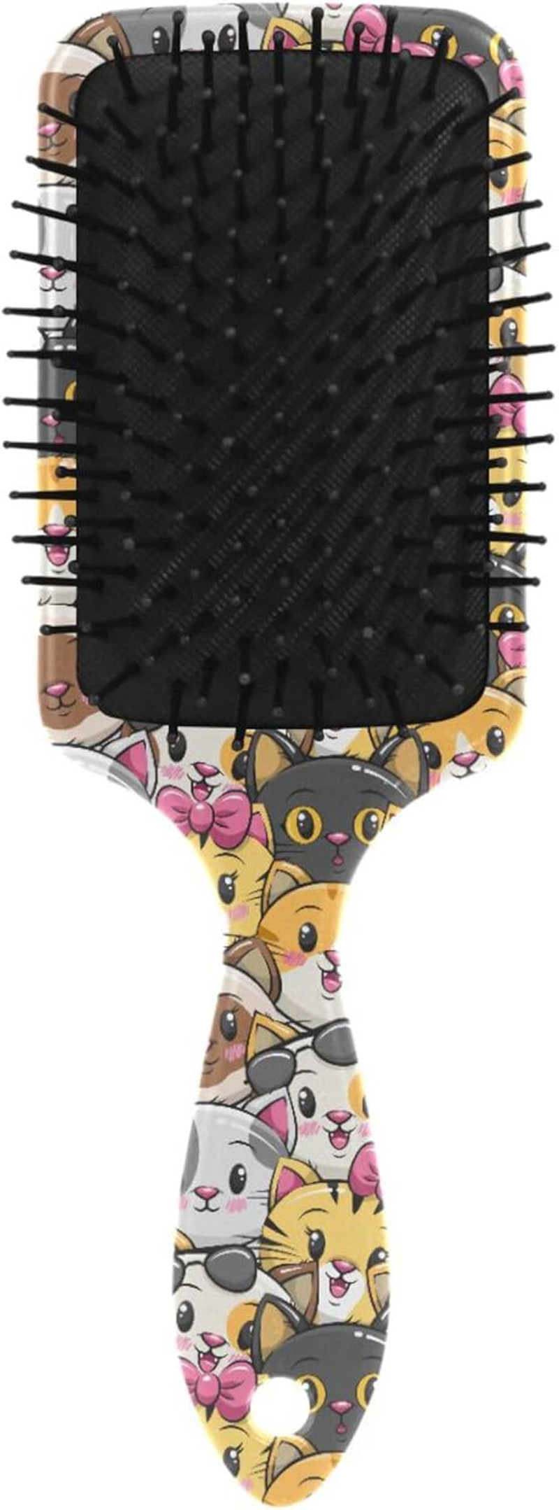 Curly Hair Brushes Cute Cat Cartoon Anti-Static Massage Hair Comb Plastic Detangling Brushes for Thick Hair Detangling and Adding Shine image number 2