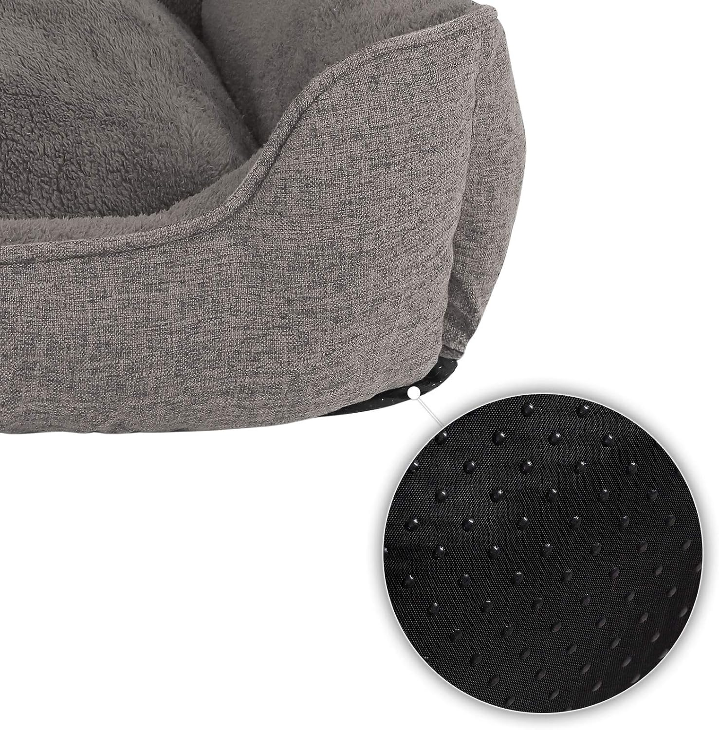 Dibea Db00796 Mottled Dog Bed Removable Cover 90 X 75 Cm Medium Grey