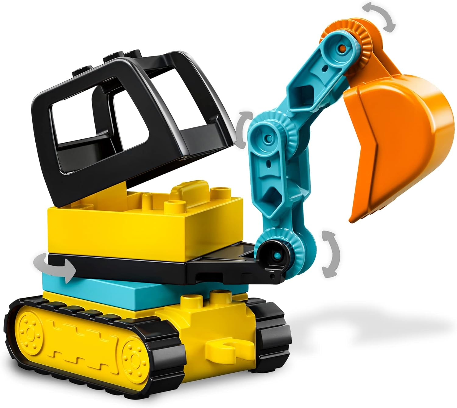 LEGO DUPLO Construction Truck and Tracked Excavator, Buildable Kids Toy for 2+ Year Old; Digger Toy and Tipper Truck Learning Set for Toddlers Who like Construction Sites and Creative Play 10931 image number 3