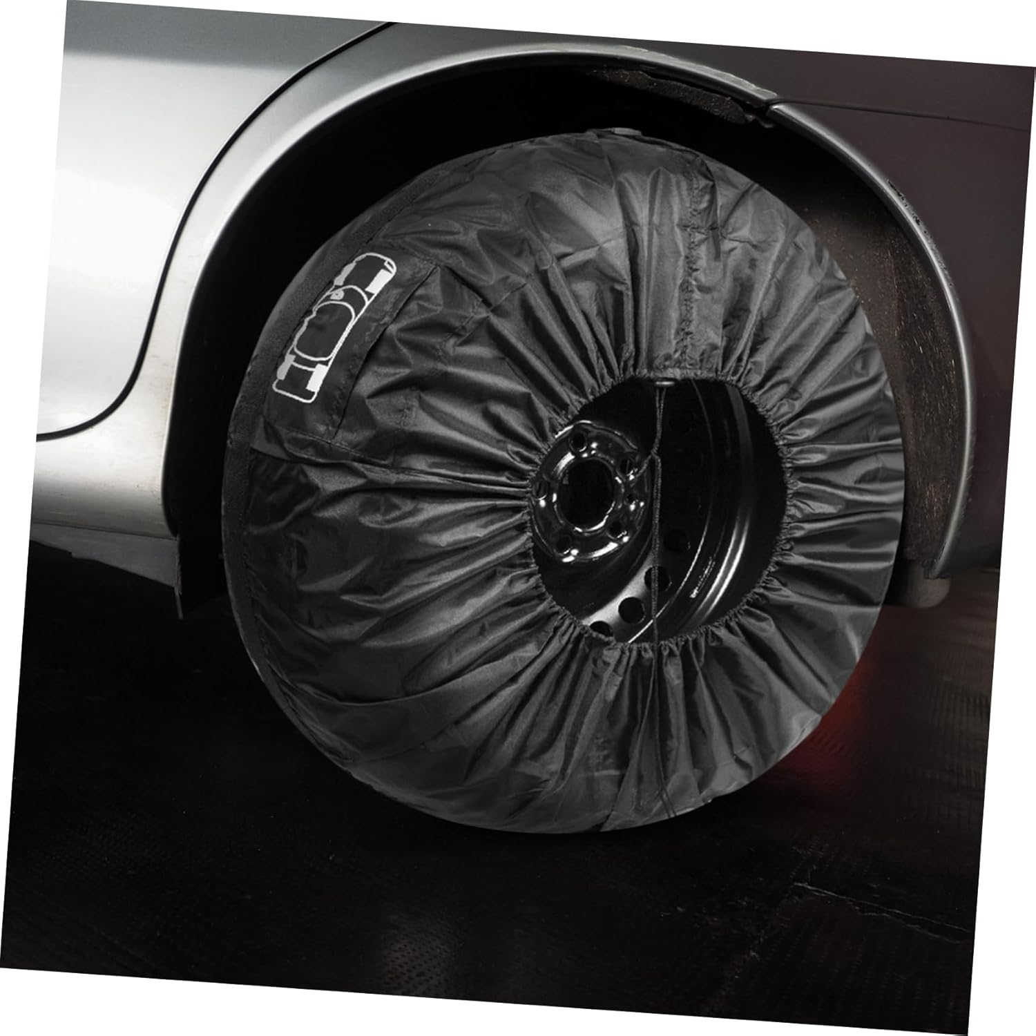 BELLIFFY 4Pcs Car Tire Covers Polyester Wheel Covers for Women Sunlight Protection Fit for Rvs and Trailers image number 2