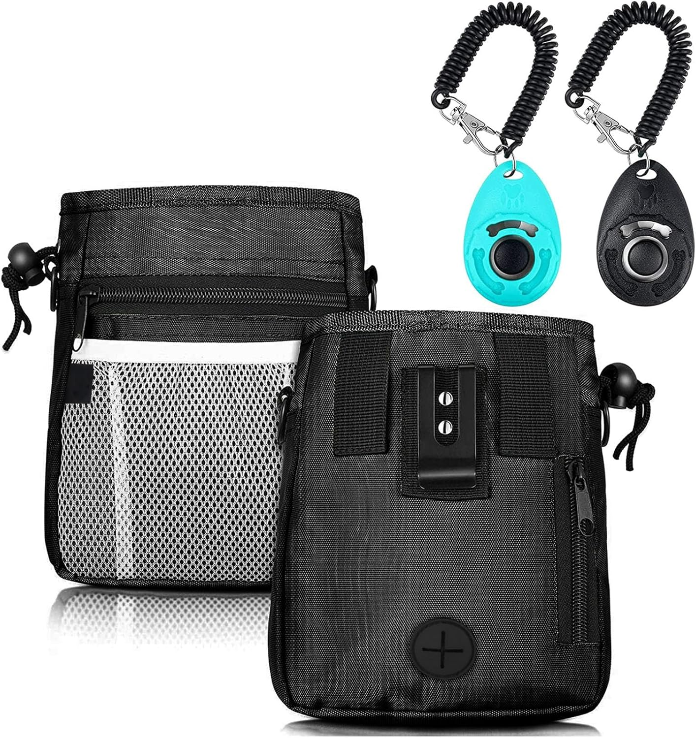 Treat Bag for Dogs, Large Capacity Adjustable Shoulder Strap, Dog Snack Bag, Clicker Food Bag, Dog Training, Dog Treat Bag for Training, Black image number 5