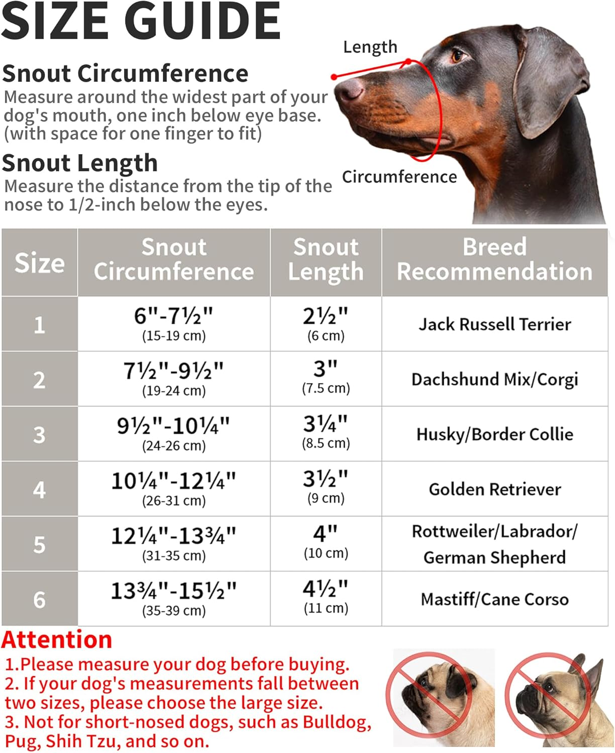 Dog Muzzle, Soft Silicone Basket Muzzle for Dogs, Allows Panting and Drinking, Prevents Unwanted Barking Biting and Chewing, Included Collar and Training Guide (1 (Snout 7-8"), Grey) image number 3