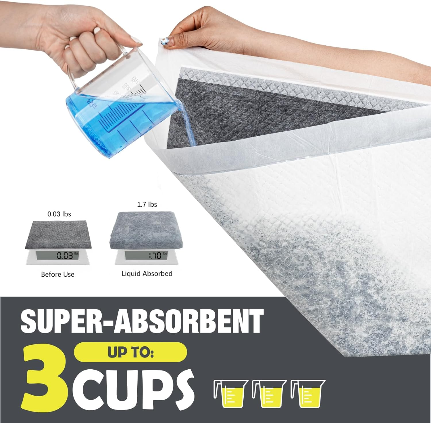 Flying Paws Disposable Puppy Dog Pads for Potty Training,Super Absorbent & Odor Neutralizing Training Pads for Dogs and Cats,Leak-Proof Puppy Pee Pads (S-100 Count 13"&times;18") image number 4