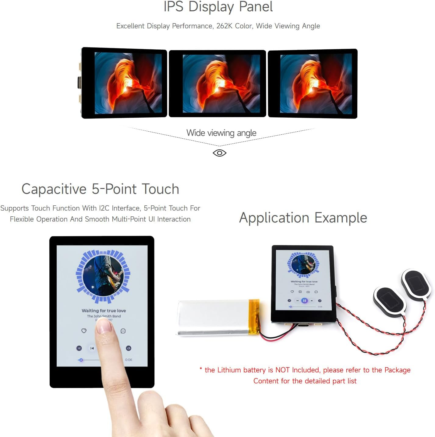 Waveshare ESP32-S3 2.8Inch Capacitive Touch Display Development Board, 5-Point Touch, Multiple Peripheral Interfaces, 32-Bit LX7 Dual-Core Processor, up to 240Mhz Frequency, 240&times;320 Resolution