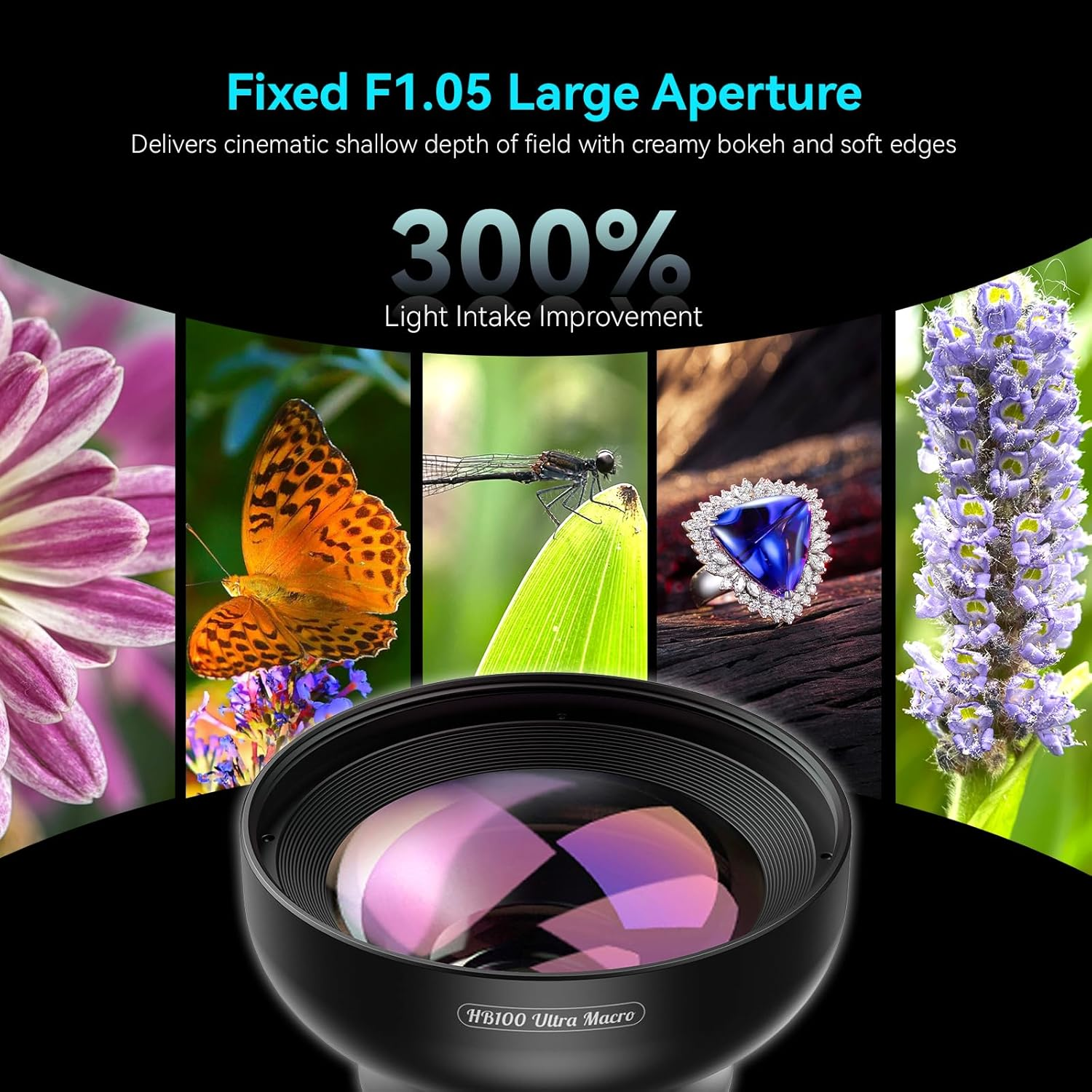 APEXEL 100Ultra Macro Lens - Enhanced Version Smartphone Lens for Iphone, Samsung, Pixel | Professional Macro Photography of Flowers, Iinsects, Jewelry, Food Details and Other Small Objects image number 6