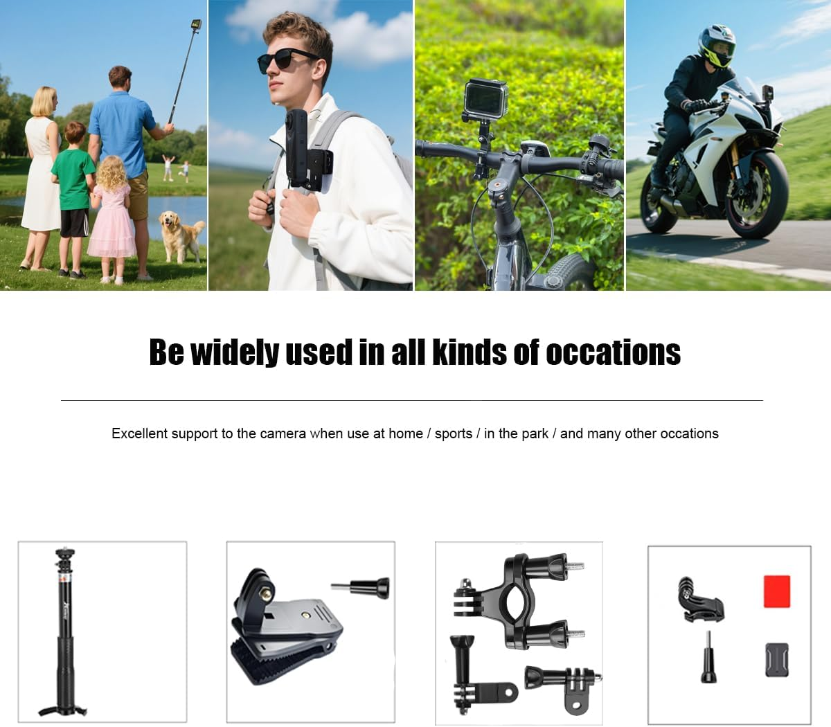 Husiway Accessories Kit for DJI Osmo Action 6 Waterproof Case Diving Housing Silicone Case Glass Screen Protector Film Whole Bundle 60D image number 3