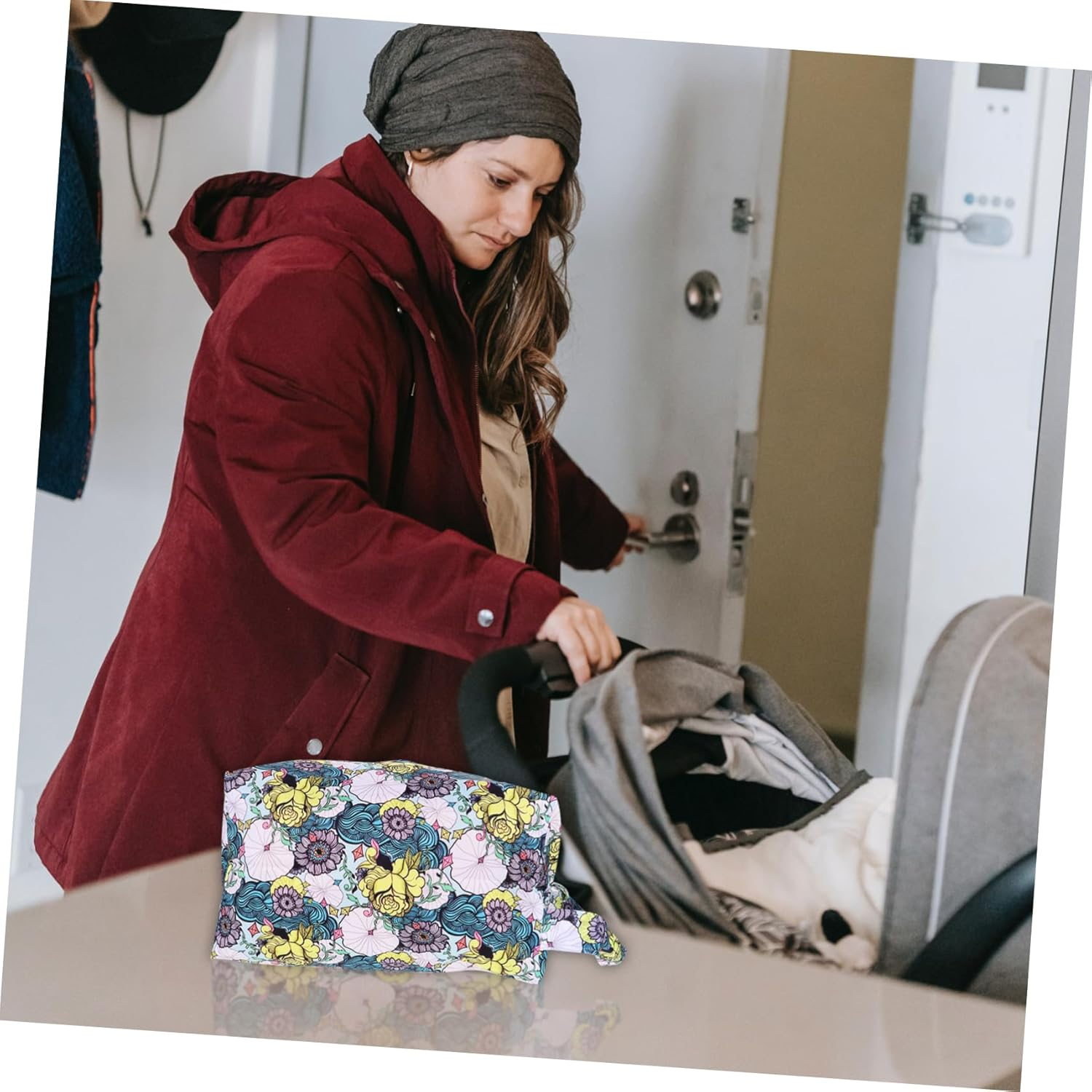 Ifundom Diaper Storage Bag for Boy Girl Multi-Functional Boy Girl Items Holding Pouch for Outdoor Activities and Lightweight Design for Travel and Daily Use image number 5