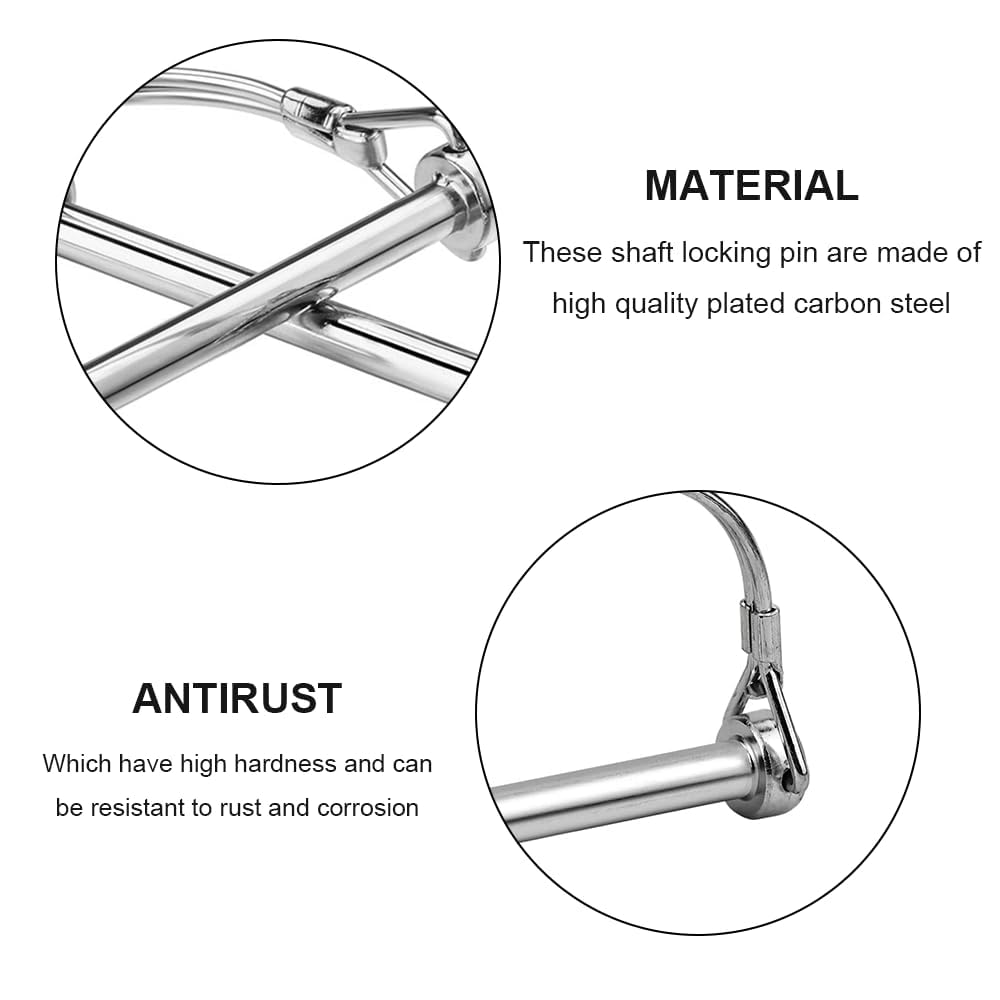 6 Pcs 6X55Mm D Shape Locking Pins, Heavy Duty Wire Lock Pins with round Arch Safety Coupler - Anti-Corrosion Hitch Pins for Tractors, Farm Trailers, Lawn & Industrial Machinery (6X55Mm) image number 3