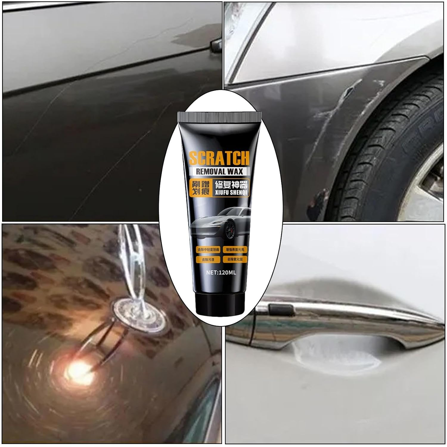 Scratch Repair Wax for Car | 4.05Oz Auto Polish and Paint Restorer,Auto Scratch Repair Liquid Auto Paint Restorer General Scratches Coating Repair image number 4