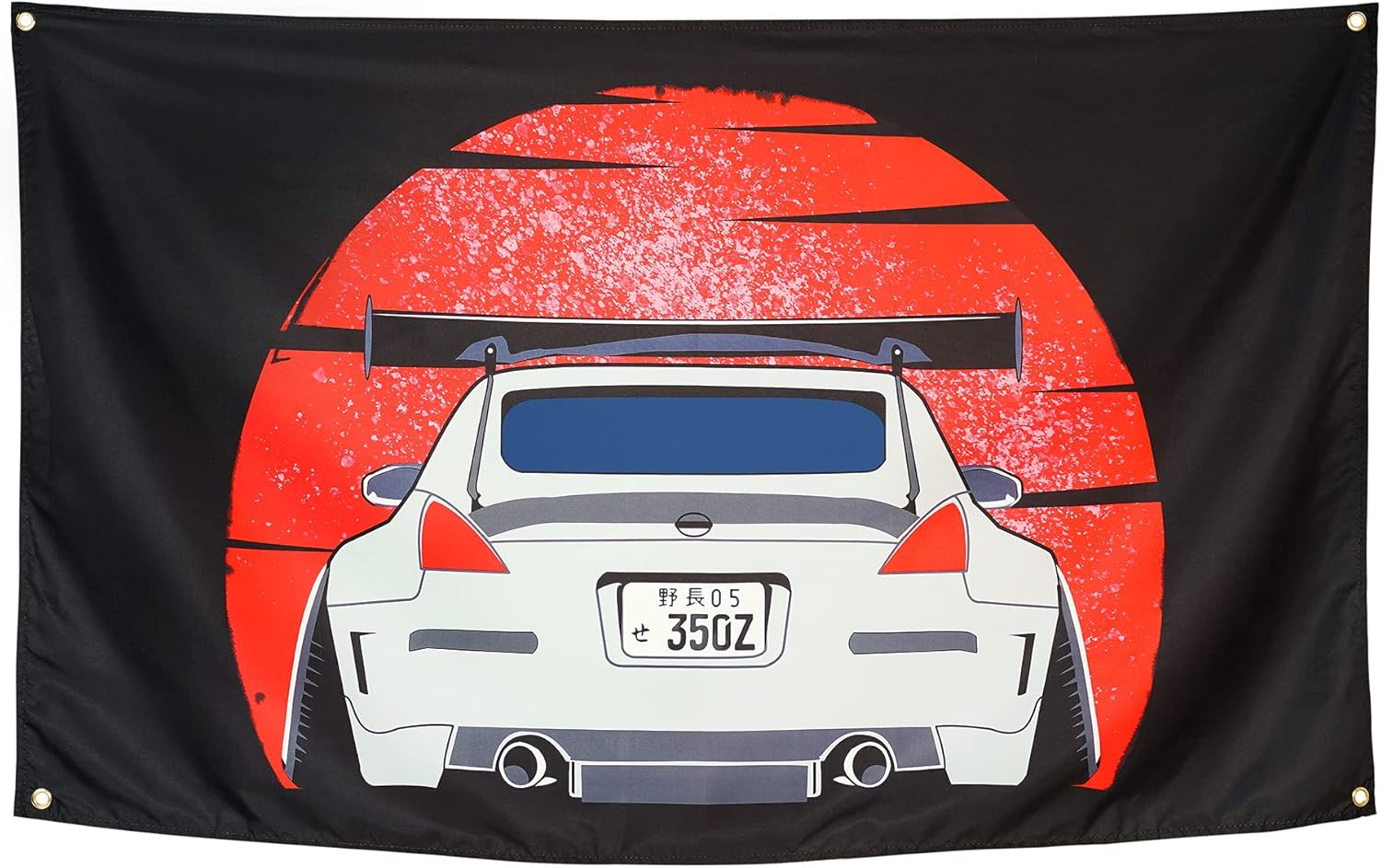 Car Flag 3X5 Ft for Vintage JDM GTR Fans Wall Tapestry Huge Garage Heavy Duty 200D Polyester Wall Tapestry Poster D&eacute;cor image number 1