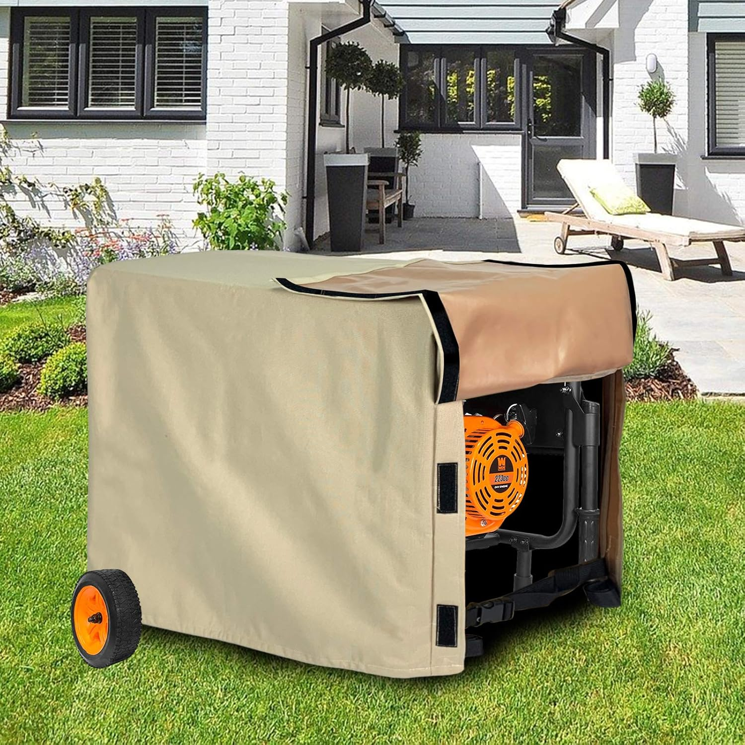 Generator Cover Waterproof 24 X 17 X18 Inch, Heavy Duty 600D Polyester Universal Generator Cover for Portable Generators DS4000S/ Predator 3500/Predator 4375/Eu3000Is