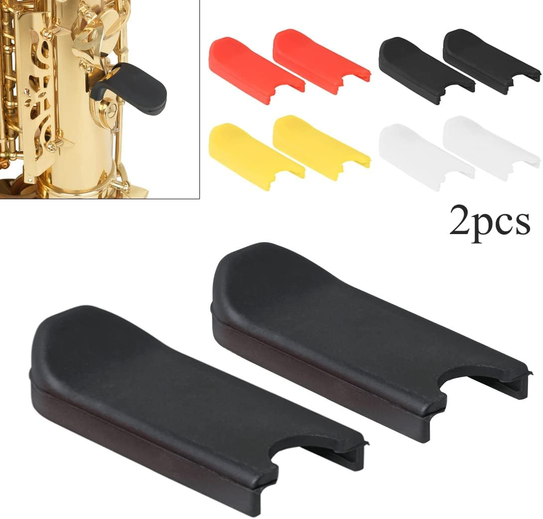 Origlam 2Pcs Saxophone Thumb Rest, Comfortable Rubber Finger Rest Cushion Pads Clarinet Thumb Rest Cushion for Sax Thumb (Black) image number 6
