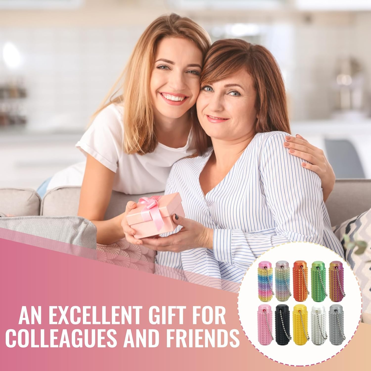 10 Pcs Ouchies Pain Fidget Toy, Pain Stim Spiky Grippie Fidget Keychain - Sensory Stress Relief Toy for Adults, Anxiety Relief Tool - ADHD & Sensory Needs Fidget Keychain, Divert Attention