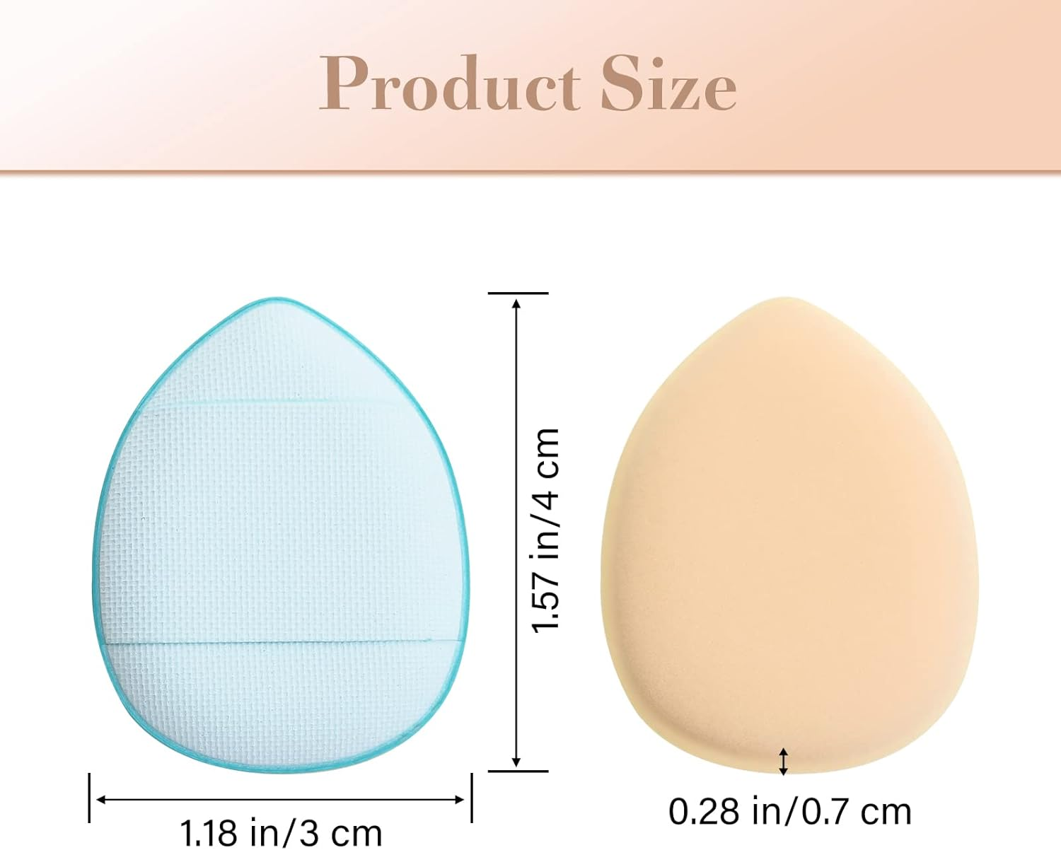 Sibba 12 Pieces Sponges Powder Puff with Finger Holder Strap Mini Beauty Blender Face Eyes Makeup Pads for Liquid Foundation Halloween Costume Festival Make up Cosmetic Wet Dry Tool image number 2