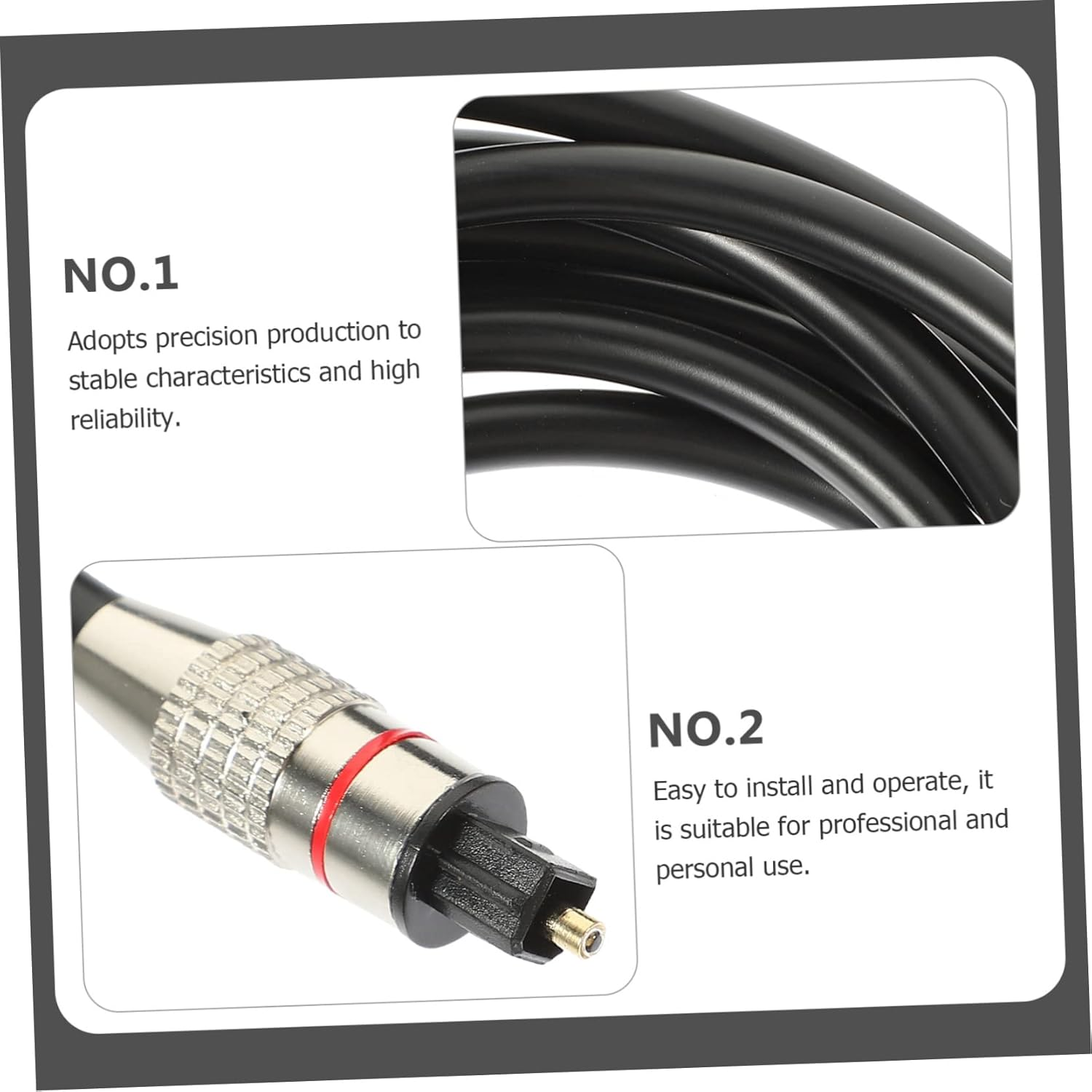 CIYODO 3M Optical Audio Cable Fiber Audio Cable Male to Male Cord for Home Theater image number 1