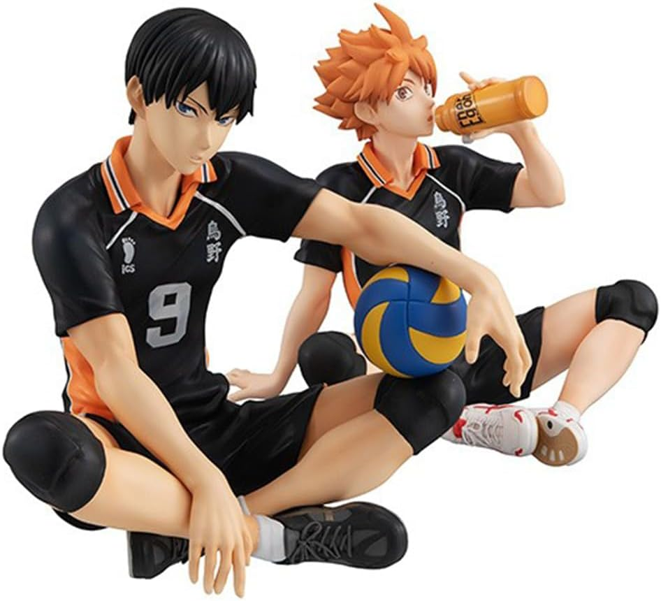 Haikyuu Figurine Hinata Syouyou/Kageyama Statue - Noodle Stopper Model 10 Cm - Collectible PVC Seat Float Sculpture Desktop Ornament