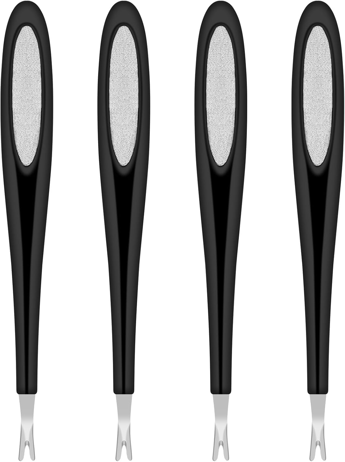 Alaoo Cuticle Pusher with Fork, 2 in 1 Stainless Steel Metal Spatula, Cuticle Pusher, 4 Pieces Cuticle Fork with Nails, Professional Nail Pusher Pusher for Processing Cuticles, Manicures, Pedicures image number 2