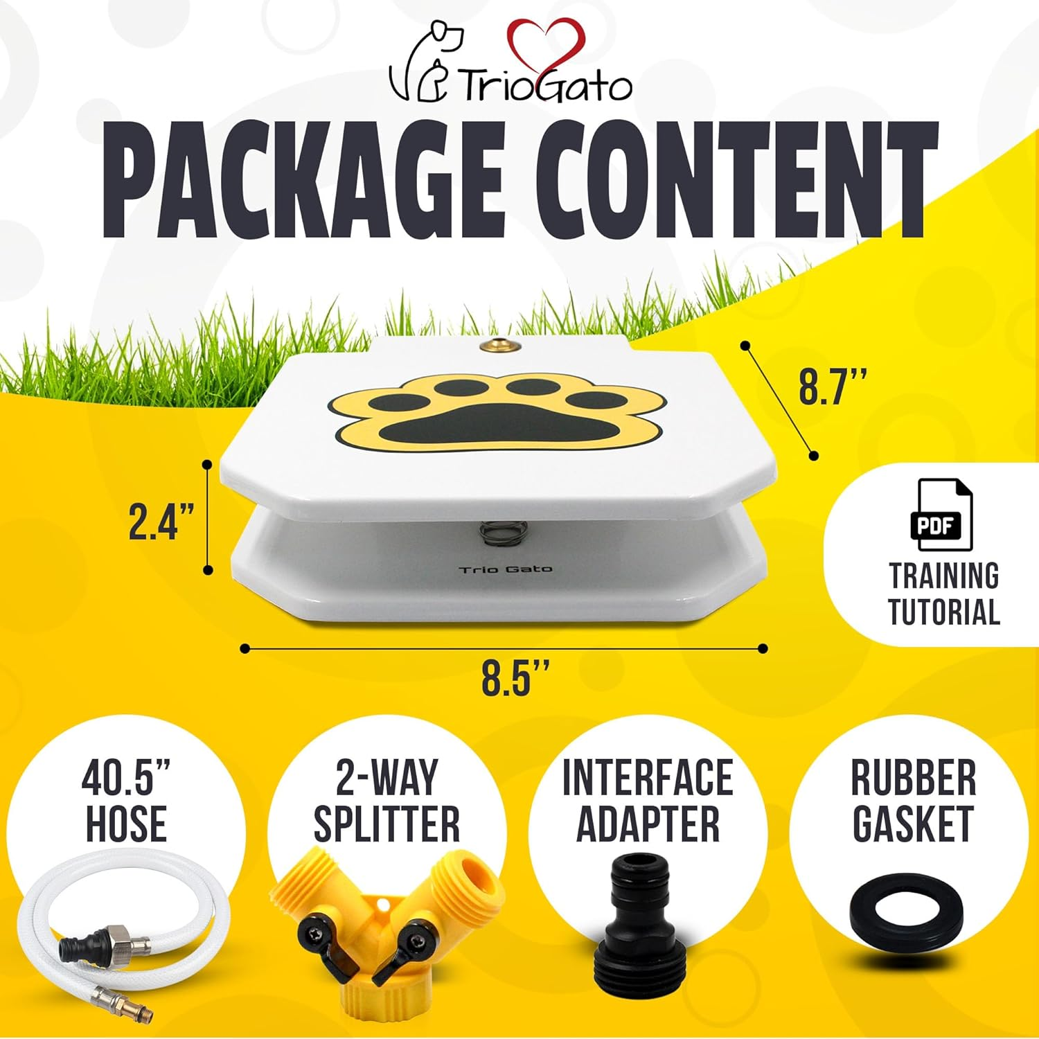 Triogato'S Outdoor Dog Pet Water Sprinkler Easy Activated Dog Water Fountain Toy image number 3