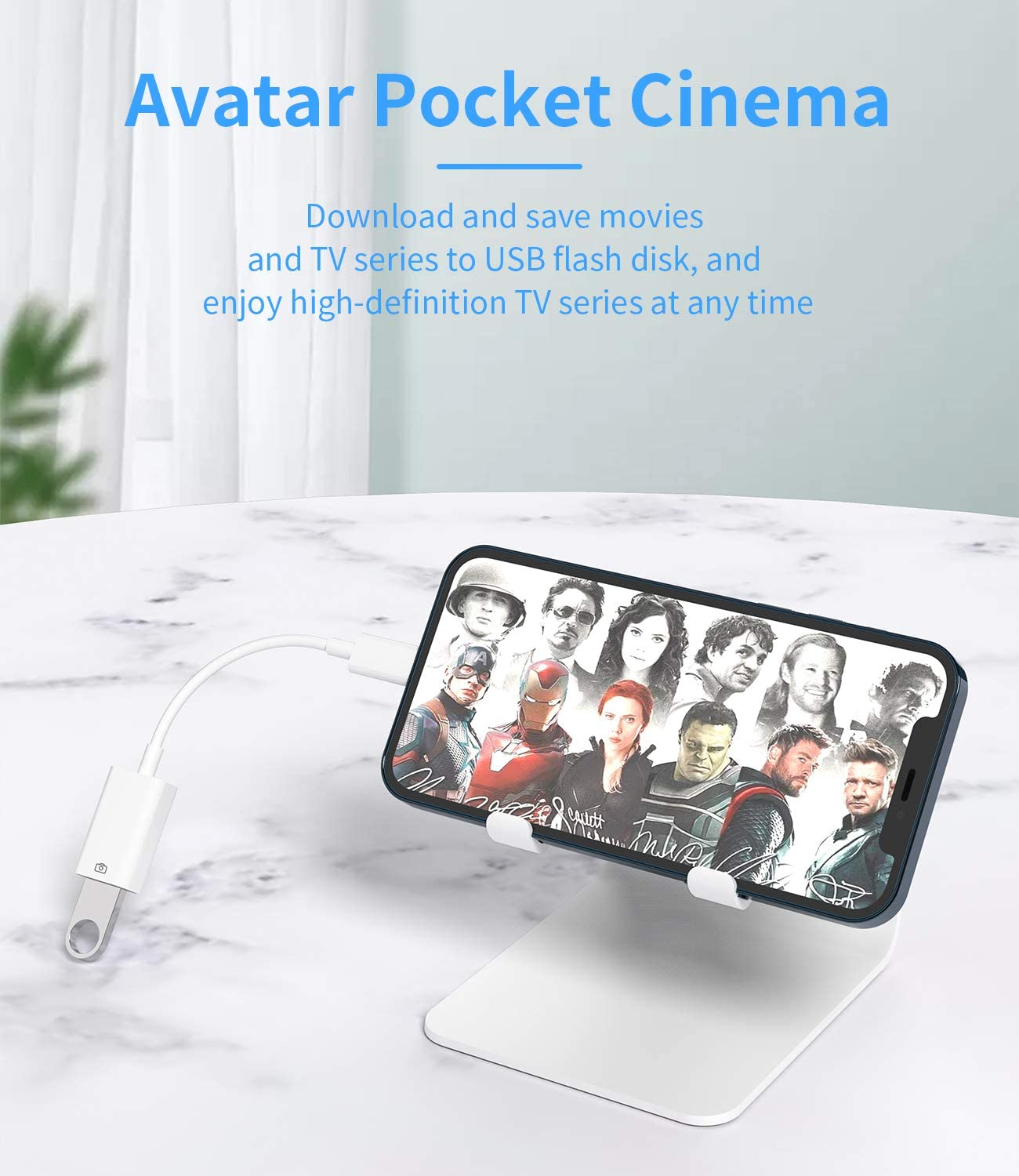 Lightning to USB Flash Adapter Iphone OTG Converter Dongle Camera Card Reader Keyboard Mouse Drive MIDI Hub Piano Data Sync Compatible with Apple 11 12 13 14 Pro Max Mini Xr X Xs Se 7 8 plus Ipad Air - Usb-C To Usb image number 5