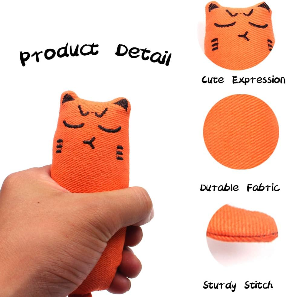 Maxin 6 Pcs Catnip Toys for Indoor Cats Interactive Cat Chew Bite Supplies for Cat Kitty Kitten,Catnip Toy Cat Toys Set Teething Chew Toy image number 5