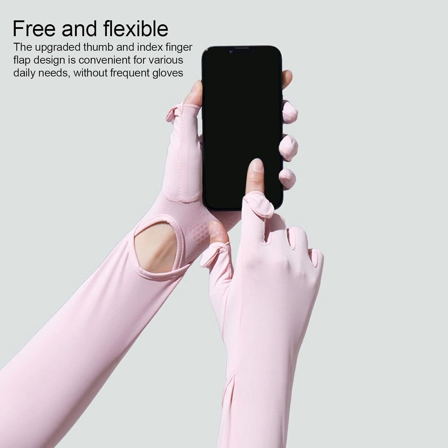 Shurzzesj Women'S Summer Gloves, Women'S Driving Gloves, Soft High Elasticity UV Gloves for Sun Protection &ndash; Long Quick Dry Sun Gloves for Girls - White image number 5