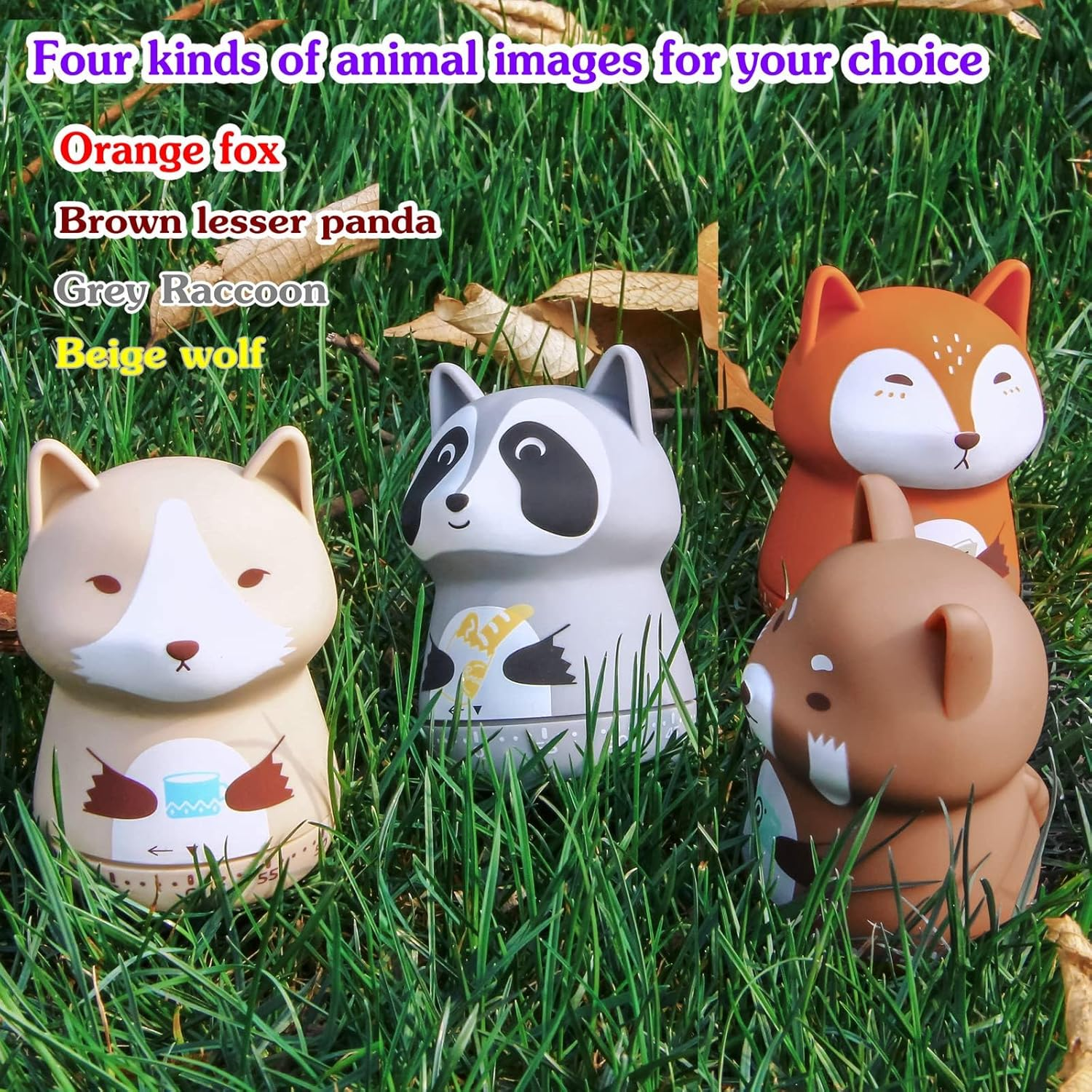 Mechanical Kitchen Timer, Cute Animal Timer for Kids, Wind up 60 Minutes Manual Countdown Timer for Classroom, Home, Study and Cooking image number 6