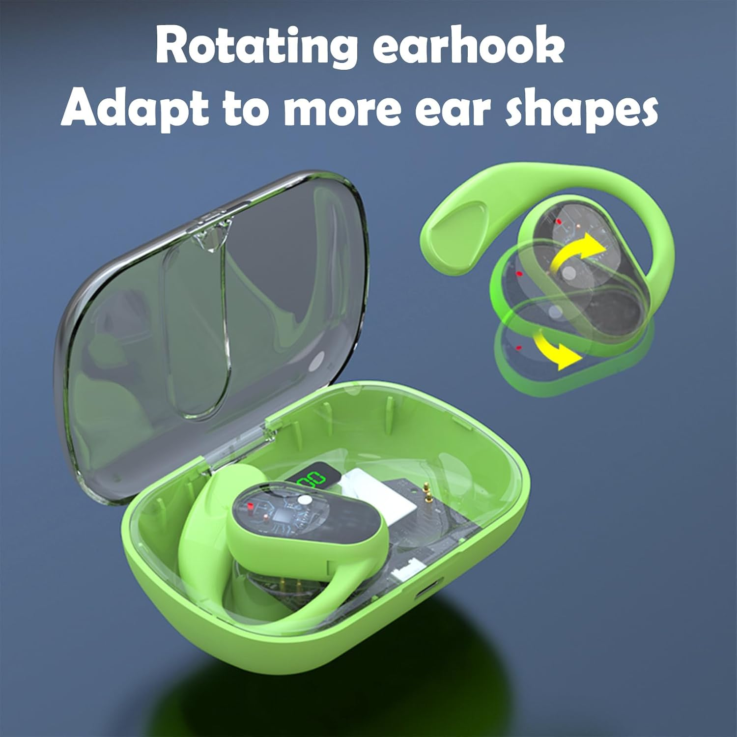 Xmenha Open Ear Wireless Bone Conduction Sport Headphones Bluetooth 5.3, Multiple Colors, IPX5 Water Resistant, 30H Playtime, USB-C, Touch Control, Adult Unisex, Xmenha-Zxy-Ows80 image number 4