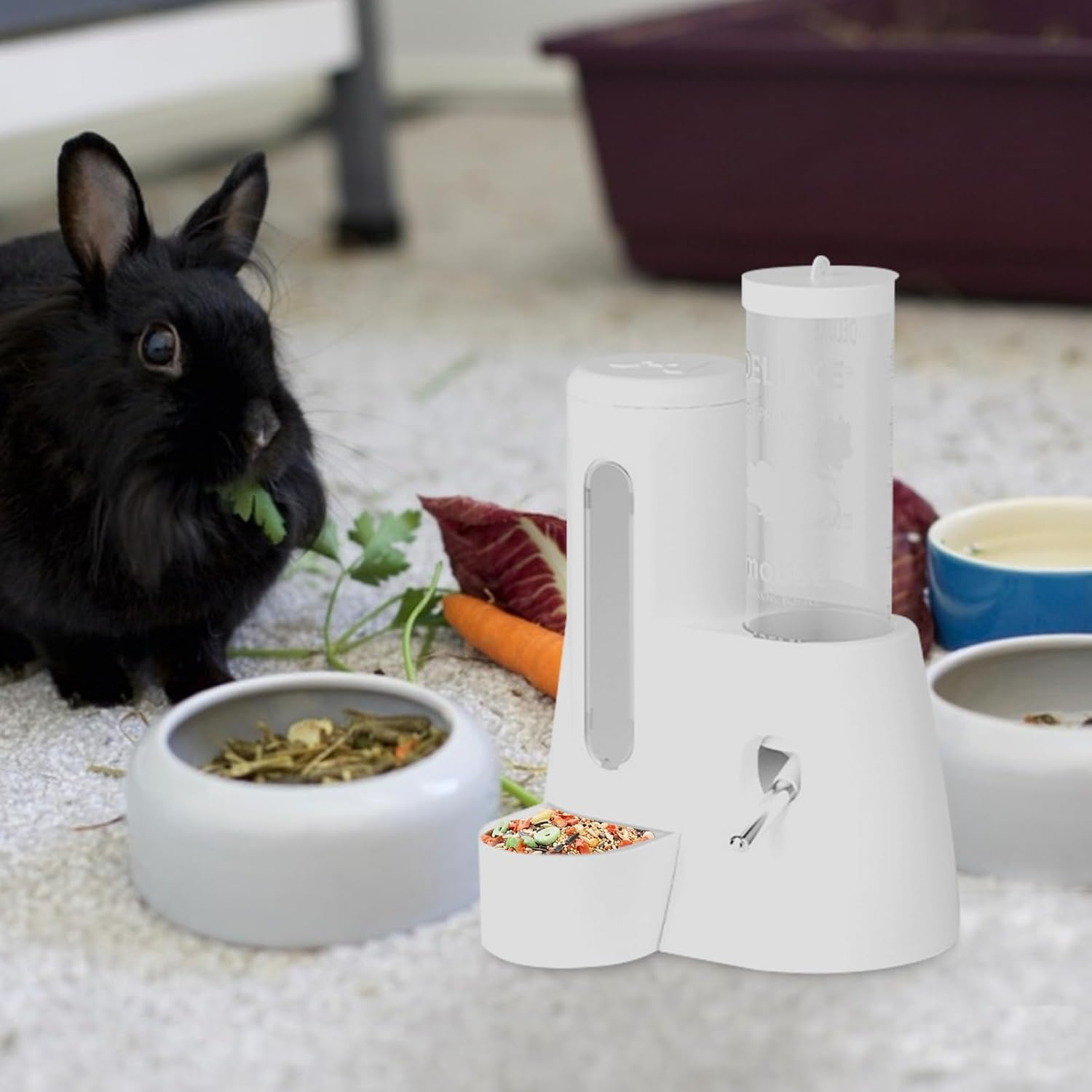 Rabbit Drinking Bottle Rabbit Drinking and Nipple Drinking Bottle Is High Strength Resistant to Constant Use Thanks to the Ninchdrip Technology Builds ABS Material, Water Dispenser for Small Animals image number 4