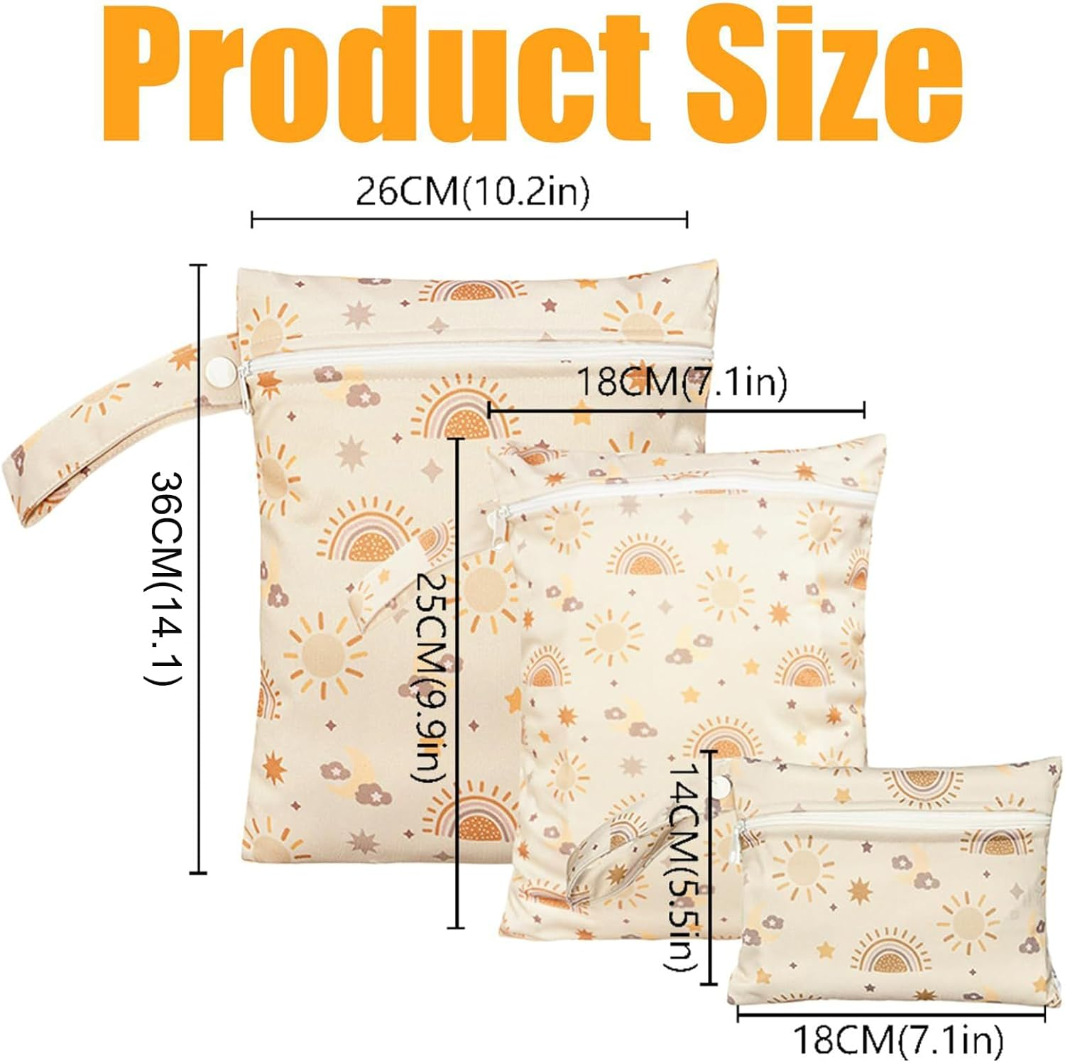 Wet/Dry Bag, Swimming Bag Set of 3, Waterproof Changing Bag for Kids Outdoor Activities, Swimming Pool, Camping, Sports Travel with Swimsuit Bag, Single Attributes, Siehe Beschreibung, See image number 5