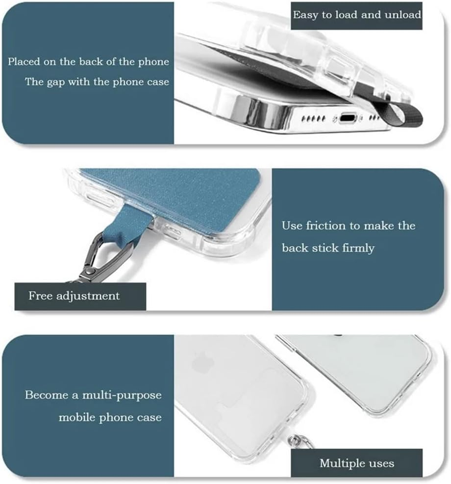 Fashion Universal Mobile Phone Lanyard Adjustable Hanging Neck Strap with Patch Red image number 5