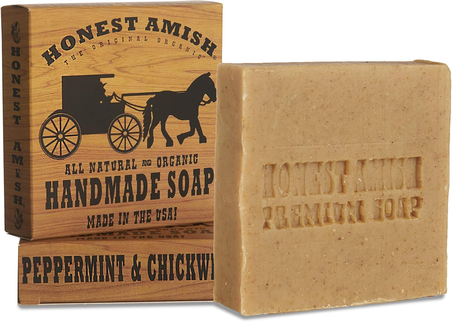 Honest Amish Natural Peppermint and Chickweed Soap Bar image number 3