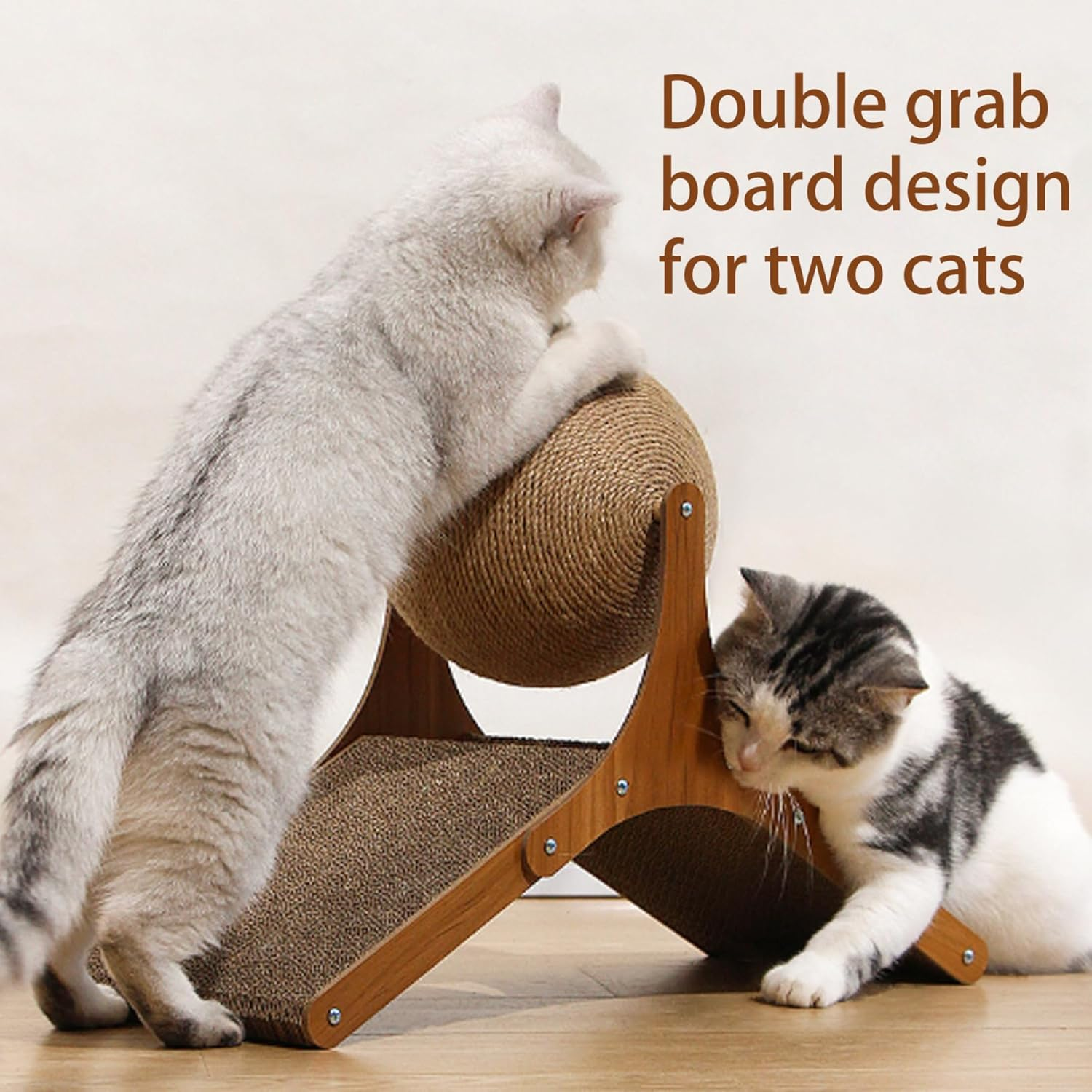 Cat Scratcher Ball Large Cat Scratching Ball Spinning Solid Cat Scratching Toy Pet Interactive Toy Protect Your Furniture from Scratches Scratching Pads image number 4