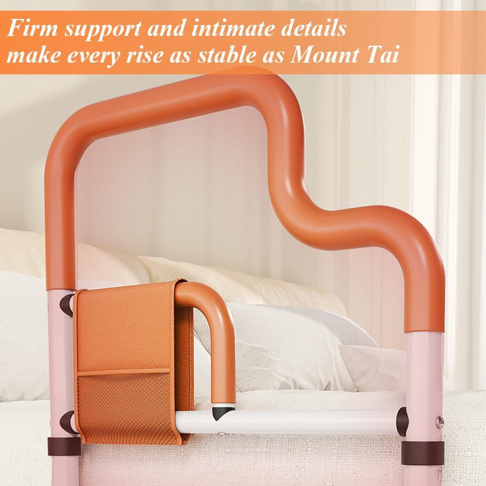 Elderly Adults Safety Bed Rails, Rising Assistance, Fall Prevention, Adjustable Height Pocket Bed Guard Rails, for Elderly and Pregnant Women image number 4